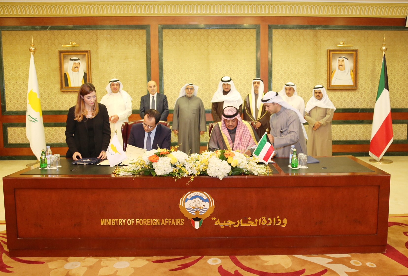 مراسم التوقيع على إتفاقيات بين حكومة دولة الكويت وحكومة جمهورية قبرص