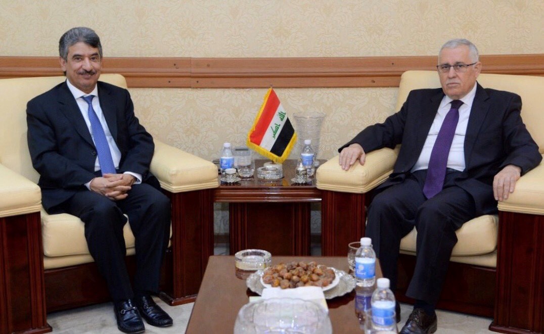 Iraqi Foreign Ministry Undersecretary Hazem Al-Yousefi meets Kuwait's Ambassador in Baghdad Salem Al-Zamanan