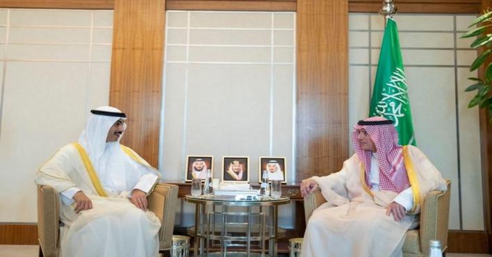 وزير الخارجية السعودي عادل الجبير يلتقي سفير الكويت لدى المملكة الشيخ ثامر جابر الأحمد الصباح