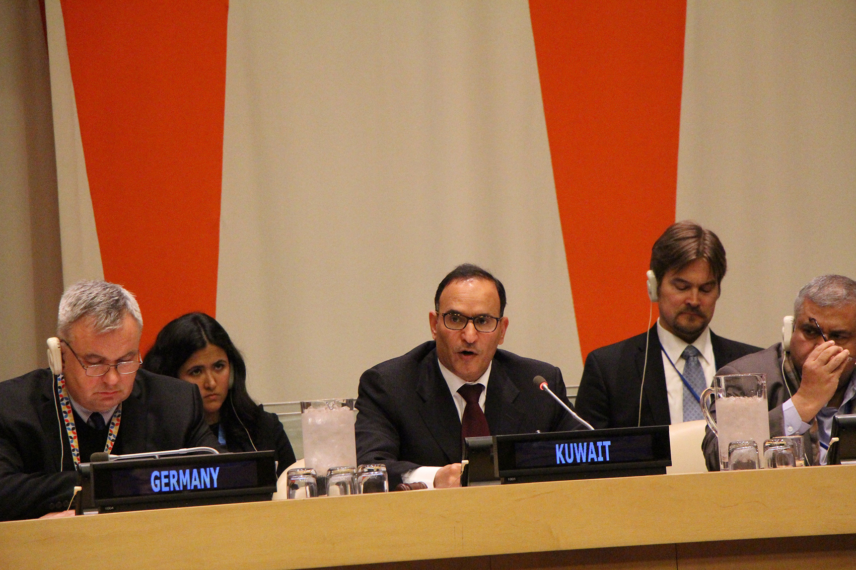 Kuwait's Permanent Representative to the United Nations Ambassador Mansour Al-Otaibi "Arria-Formula" meeting of "Protecting the Environment During Armed Conflicts"