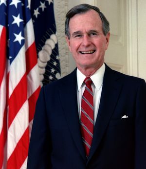 الرئيس الأمريكي الراحل جورج بوش الأب