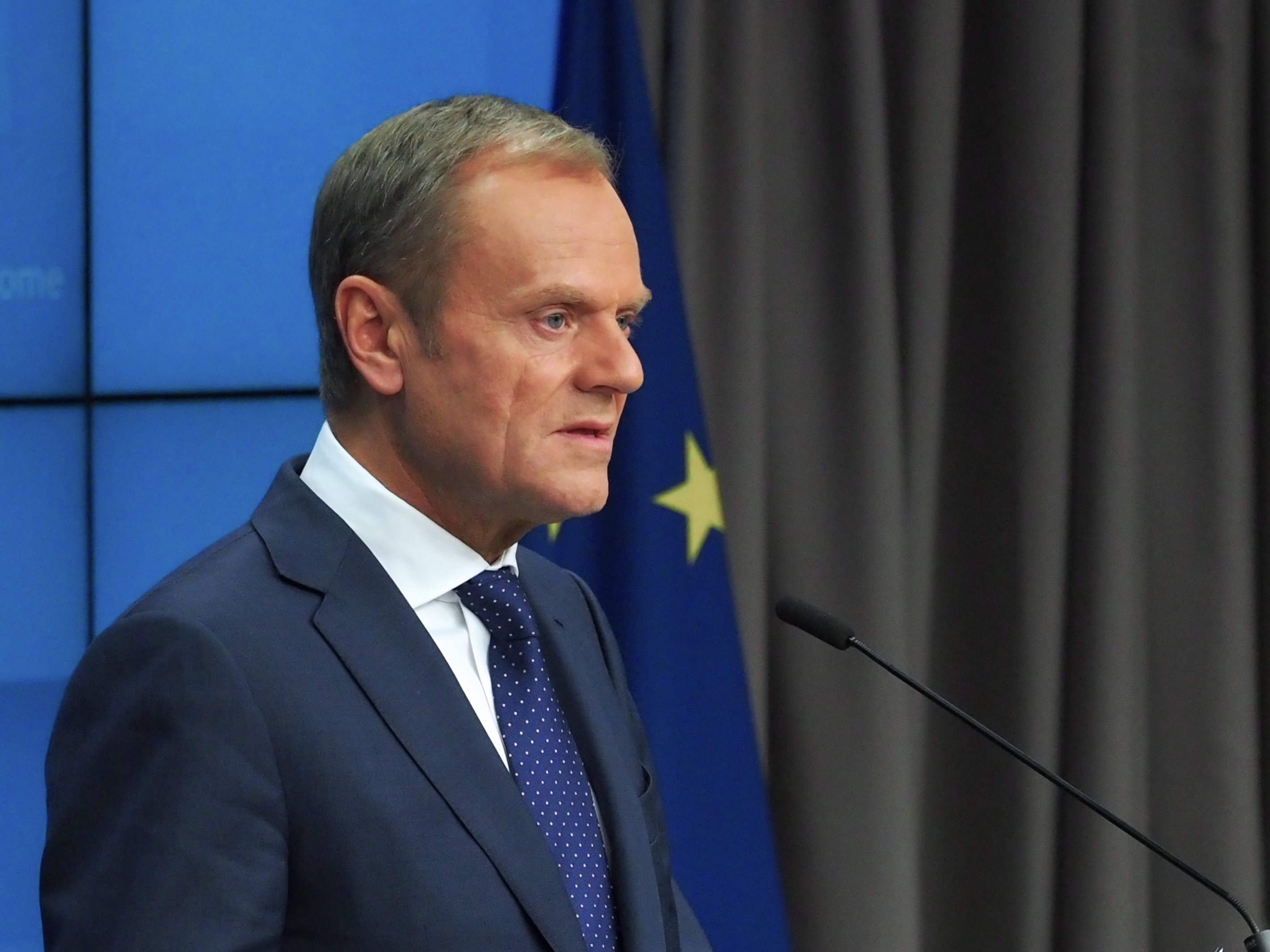 The President of the European Council Donald Tusk