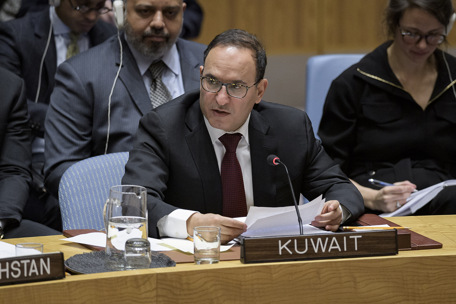 The permanent representative of Kuwait to the United Nations Ambassador Mansour Al-Otaibi