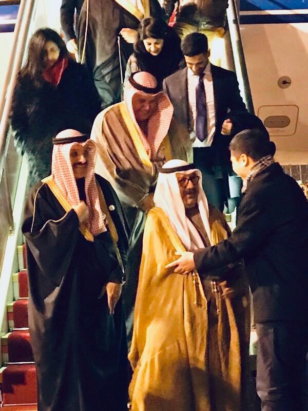 First Deputy Premier and Defense Minister Sheikh Naser Sabah Al-Ahmad Al-Jaber Al-Sabah, arrives in Beijing