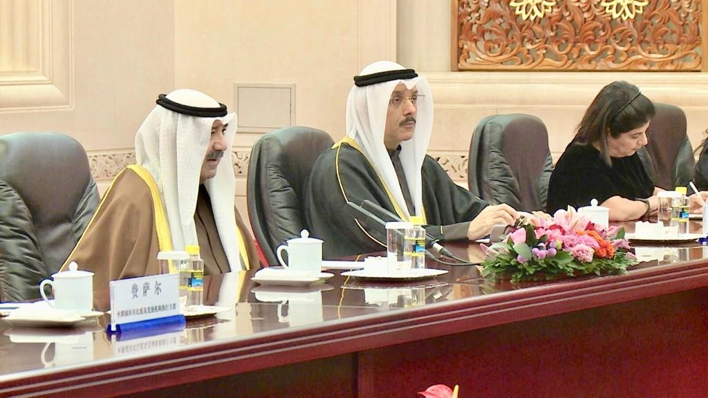 The Envoy of His Highness the Amir, Sheikh Nasser Sabah Al-Ahmad Al-Sabah held talks with the Vice-Premier of the State Council of the People's Republic of China, Han Xiang
