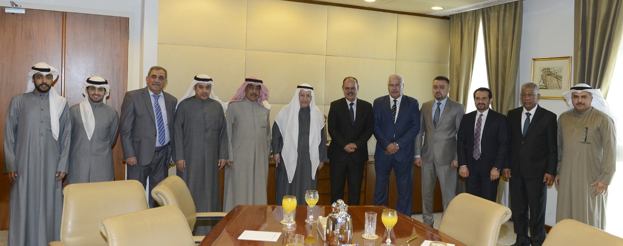 The Chairman of the Kuwait Chamber of Commerce and Industry (KCCI) Ali Al-Ghanim during his meeting with a contingent of Iraqi journalists