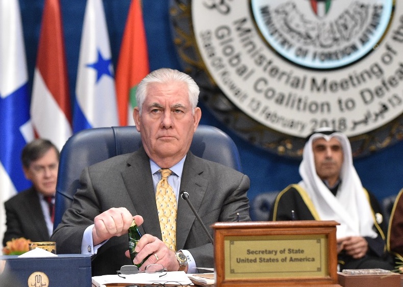 US Secretary of State Rex Tillerson in the meeting of International Coalition against IS
