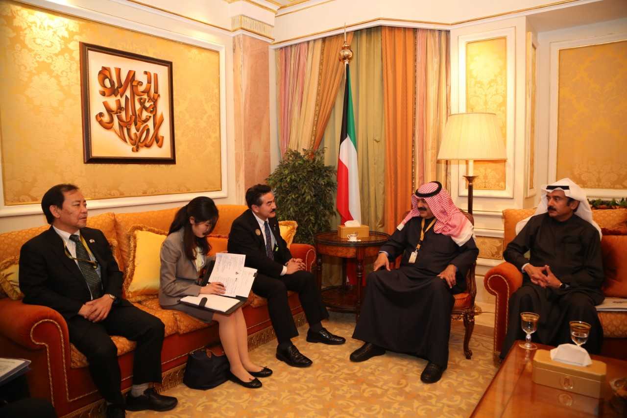 Deputy Foreign Minister Khaled Sulaiman Al-Jarallah meets Japanese Minister of State for Foreign Affairs Masahisa Sato