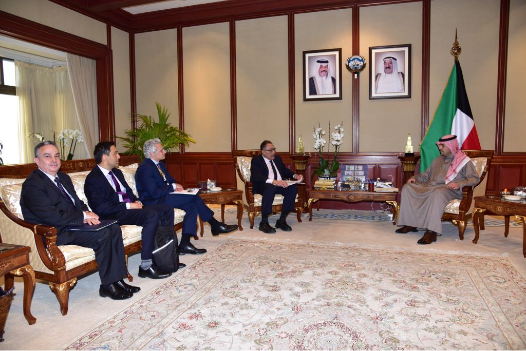 Deputy Prime Minister and Minister of State for Cabinet Affairs Anas Al-Saleh meets with World Bank Vice President for the Middle East and North Africa Hafez Ghanem