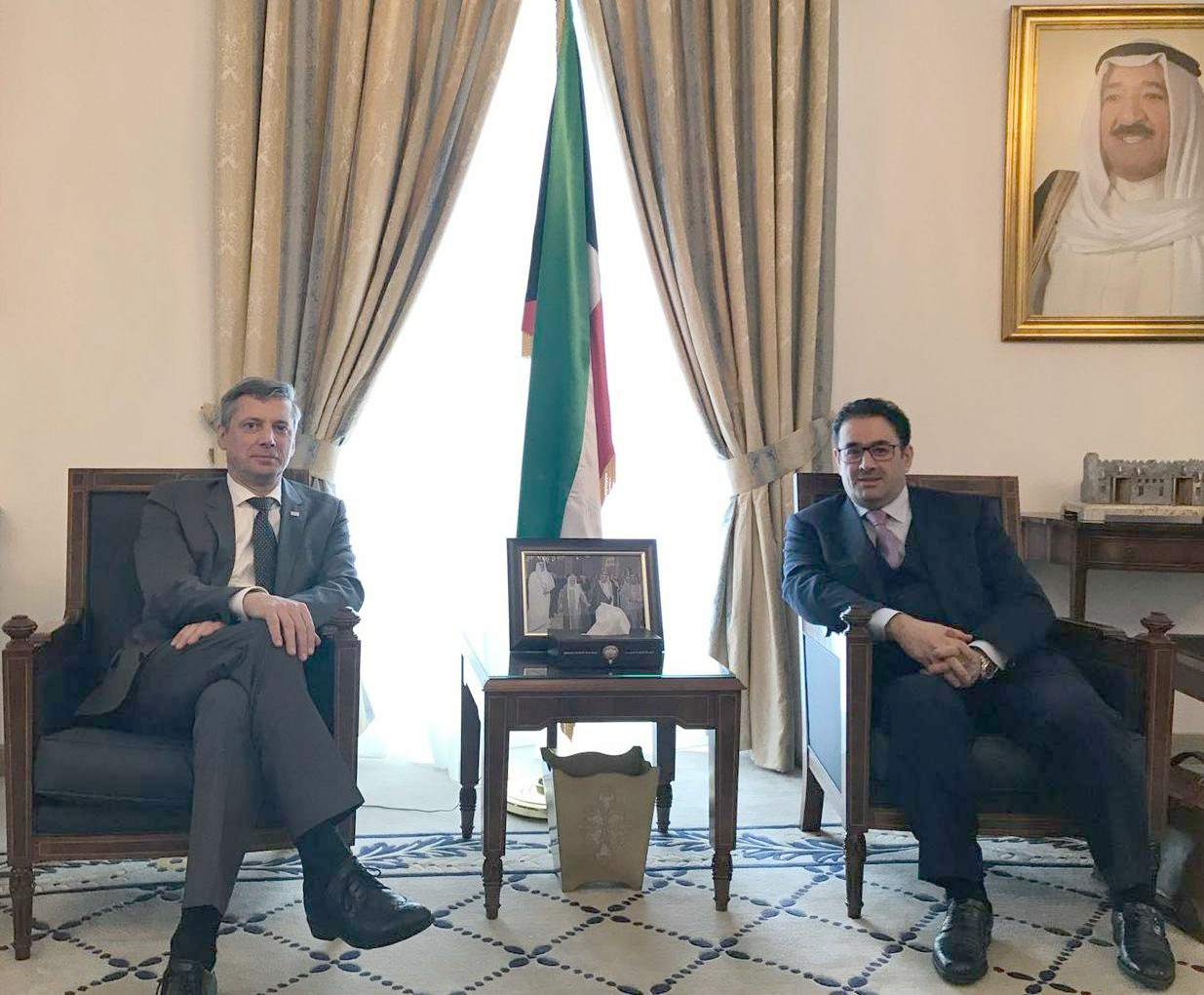 Kuwait's Ambassador to Austria and Permanent Envoy to the United Nations, Sadiq Marafi meets Dean and Executive Secretary of the International Anti-Corruption Academy (IACA) Martin Kreutner