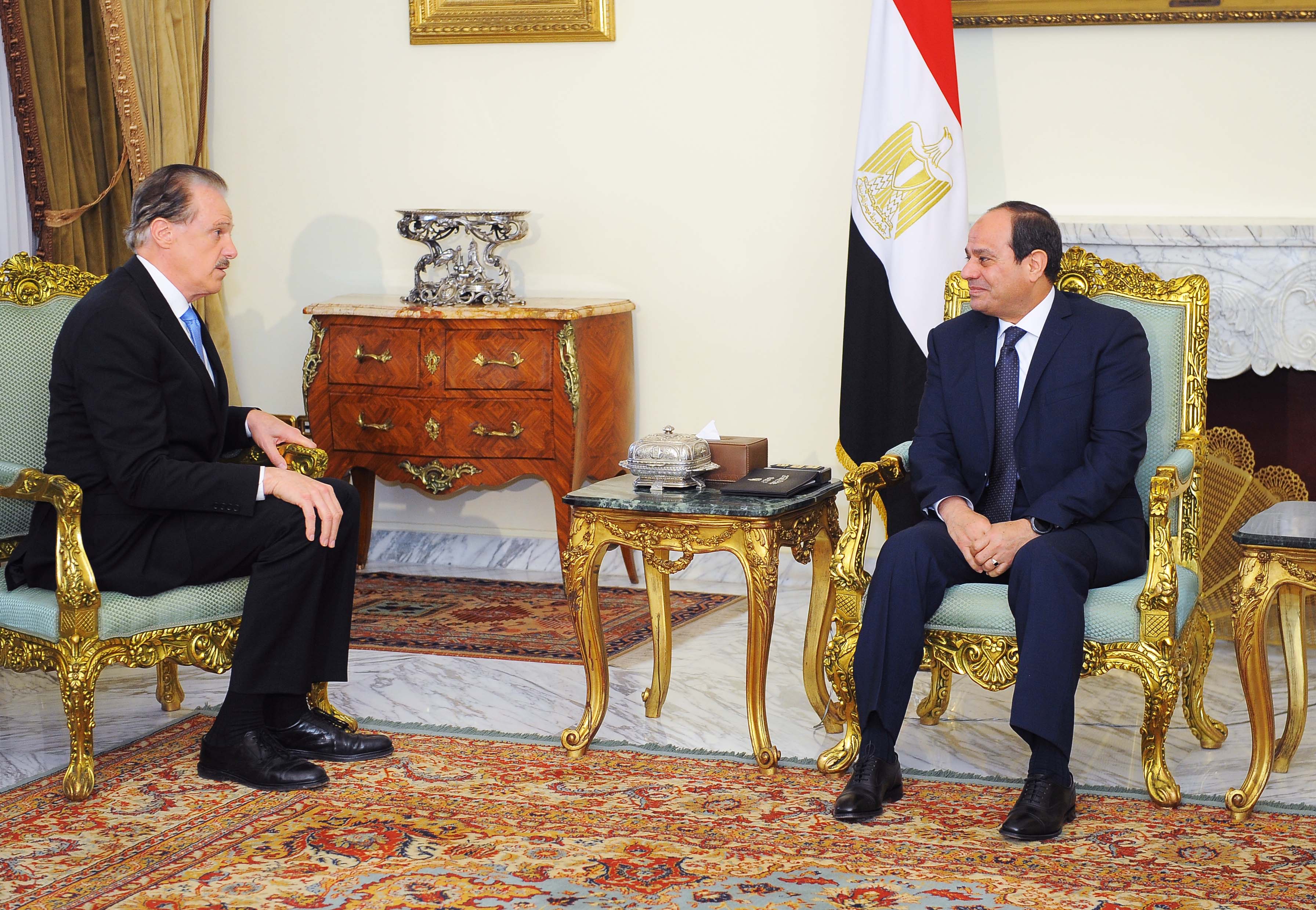 Egyptian President Abdel-Fattah Al-Sisi Meets with US Christian evangelical delegation, led by US President Donald Trump's Faith Advisory Board Chairman Mike Evans