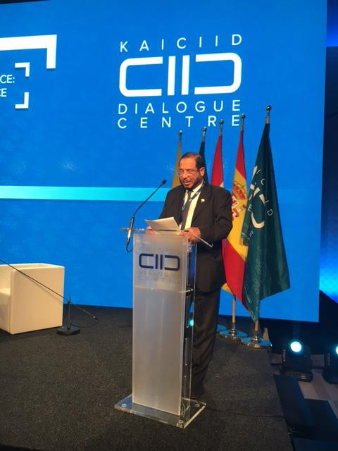 Chairman of Kuwait's (IICO) Dr. Abdullah Al-Maatouq Addressing a KAICIID-hosted international conference