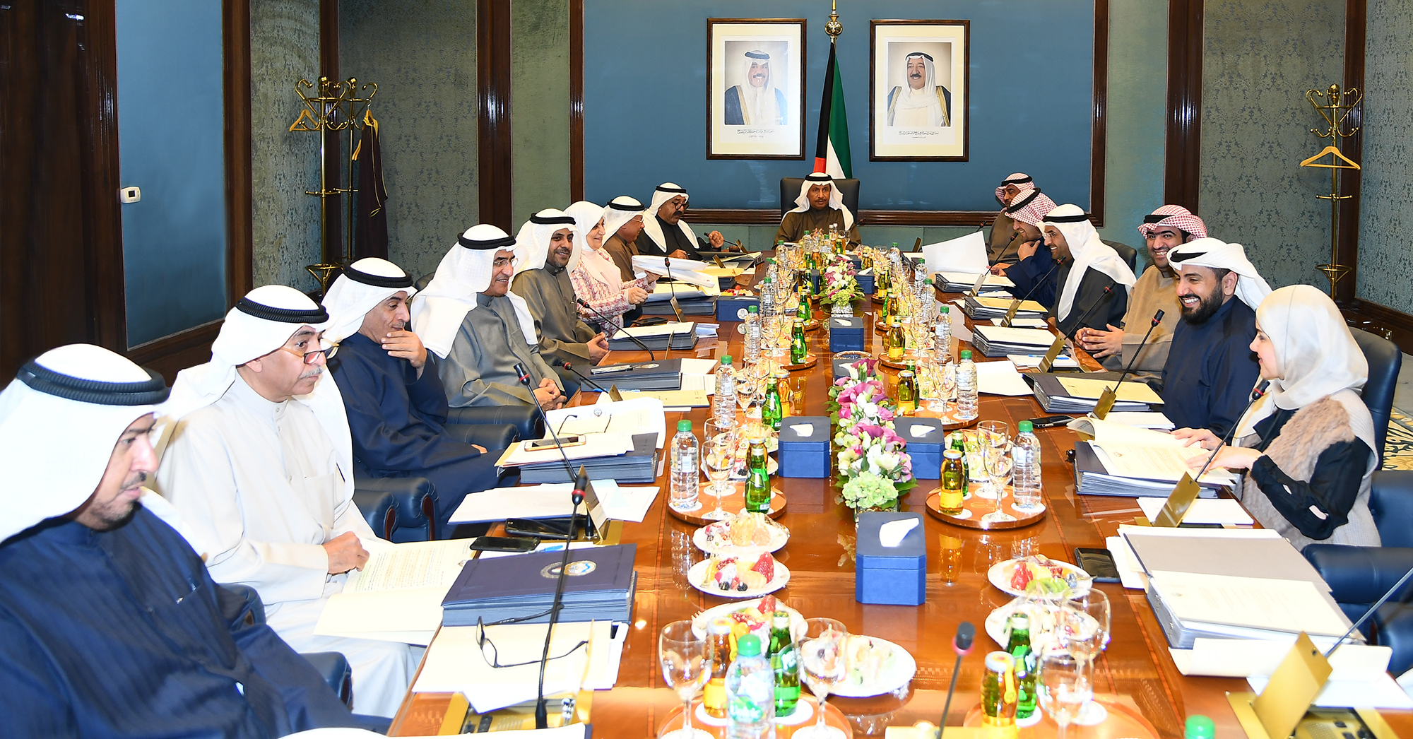 His Highness the Prime Minister Sheikh Jaber Mubarak Al-Hamad Al-Sabah chairs Cabinet weekly meeting