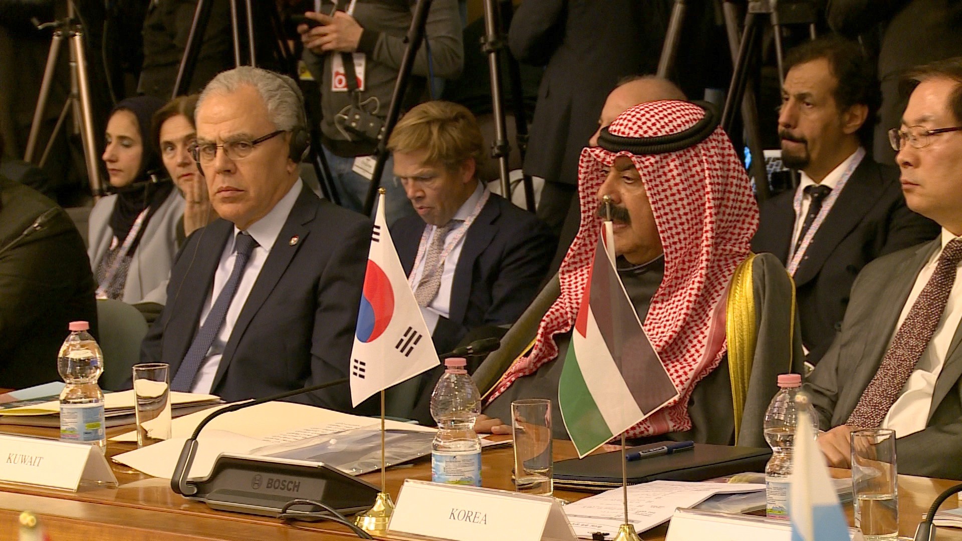 Deputy Foreign Minister Khaled Al-Jarallah presides Kuwait's delegation to the Rome II international ministerial conference to support the Lebanese army and security forces
