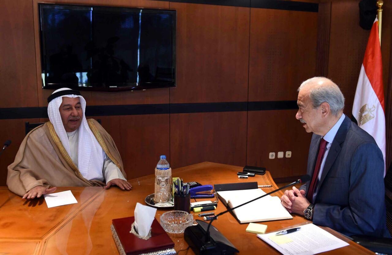 Egyptian Prime Minister Sherif Ismail meets with Kuwait's ambassador to Cairo Mohammad Al-Thuwaikh