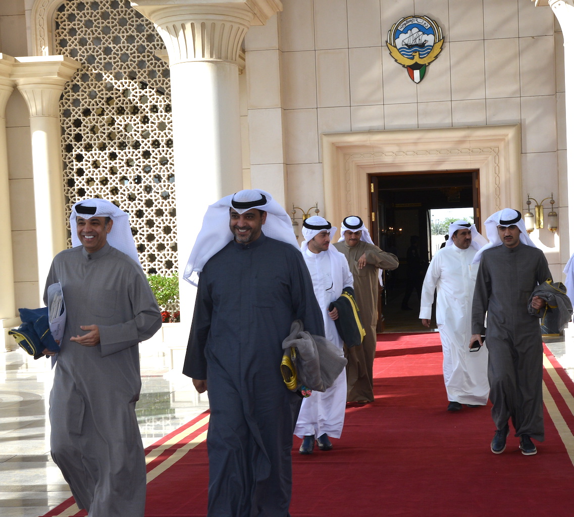 مبعوث حضرة صاحب السمو أمير البلاد الشيخ صباح الأحمد الجابر الصباح  نائب وزير شؤون الديوان الأميري الشيخ محمد العبدالله المبارك الصباح  متوجها إلى المملكة العربية السعودية الشقيقة