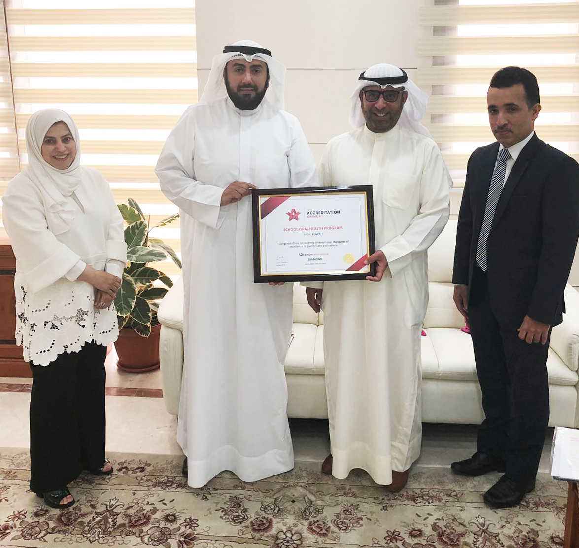 KUNA Six Kuwaiti dental ctrs obtain Canada's diamond accreditation