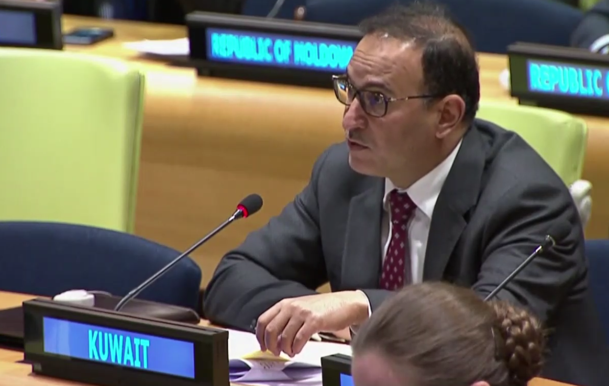 Le délégué permanent du Koweït aux Nations unies, l’ambassadeur Mansour Al-Oteibi.