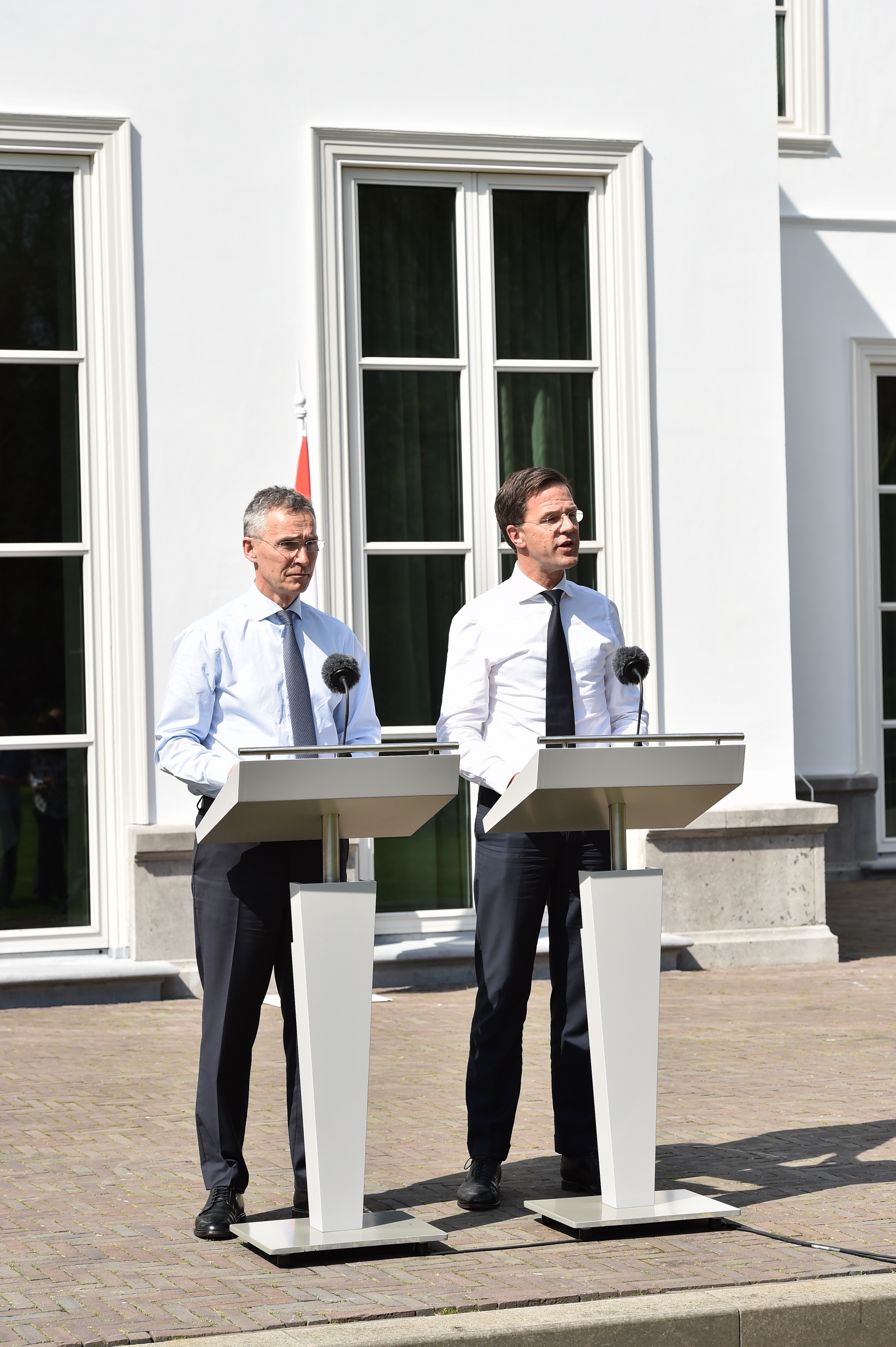 Joint press conference with NATO Secretary General Jens Stoltenberg and the Prime Minister of the Netherlands, Mark Rutte