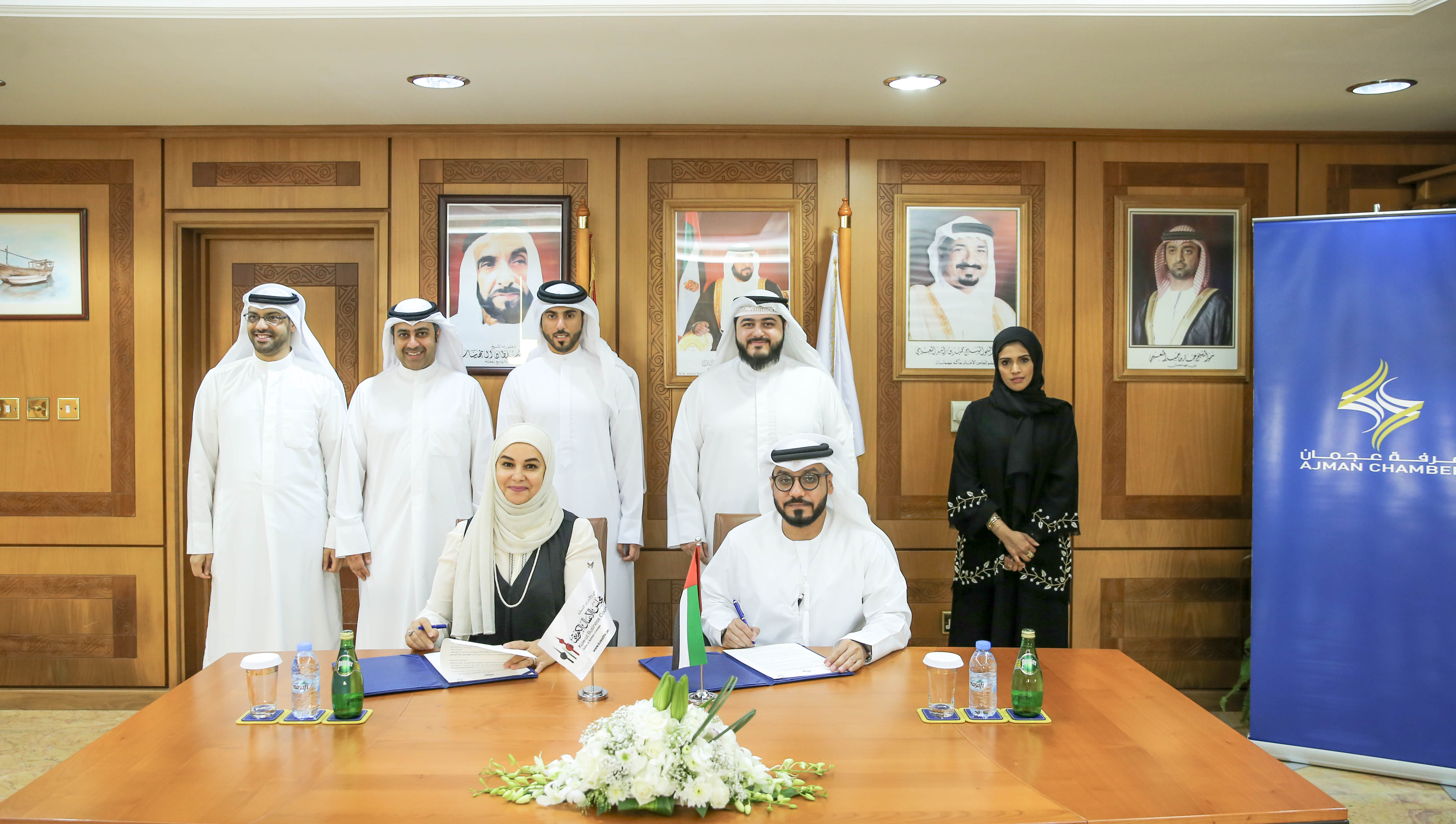Cérémonie de signature d'un mémorandum d’entente entre La Chambre du Commerce et d’Industrie d’Ajman et le Conseil koweitien pour les Affaires