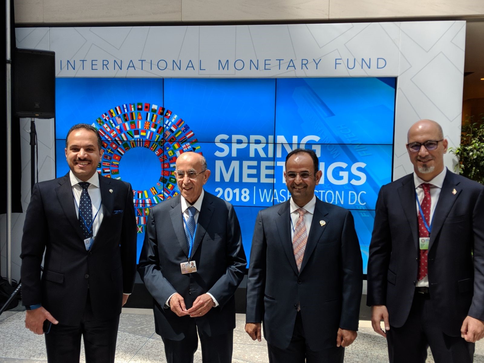 Le ministre koweitien des Finances, Nayef Al-Hajraf, aux Réunions du printemps organisées, à Washington, par la Banque mondiale et le Fonds Monétaire International