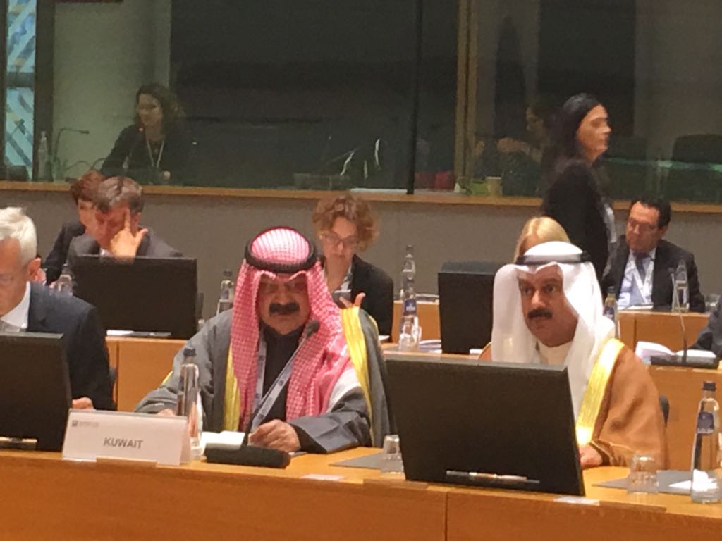 نائب وزير الخارجية الكويتي خالد الجارالله في كلمته بمؤتمر بروكسل الثاني حول دعم مستقبل سوريا والاقليم
