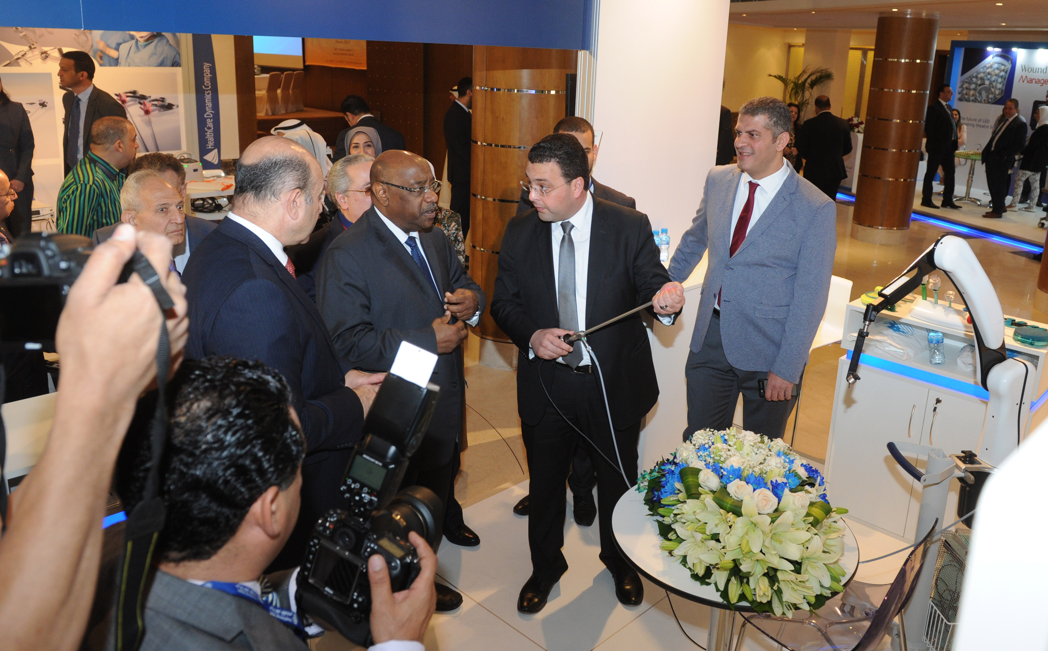 undersecretary for private sector affairs Mohammad Al-Khashti during a cancer conference attended by several international experts