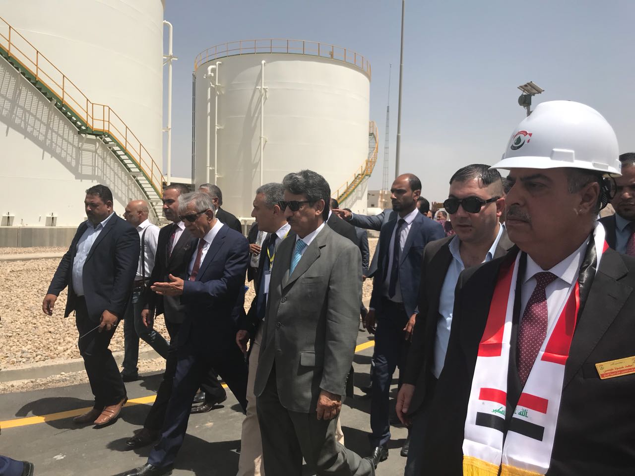 سفير دولة الكويت لدى العراق سالم الزمانان خلال جولة في محطة (السيبة)