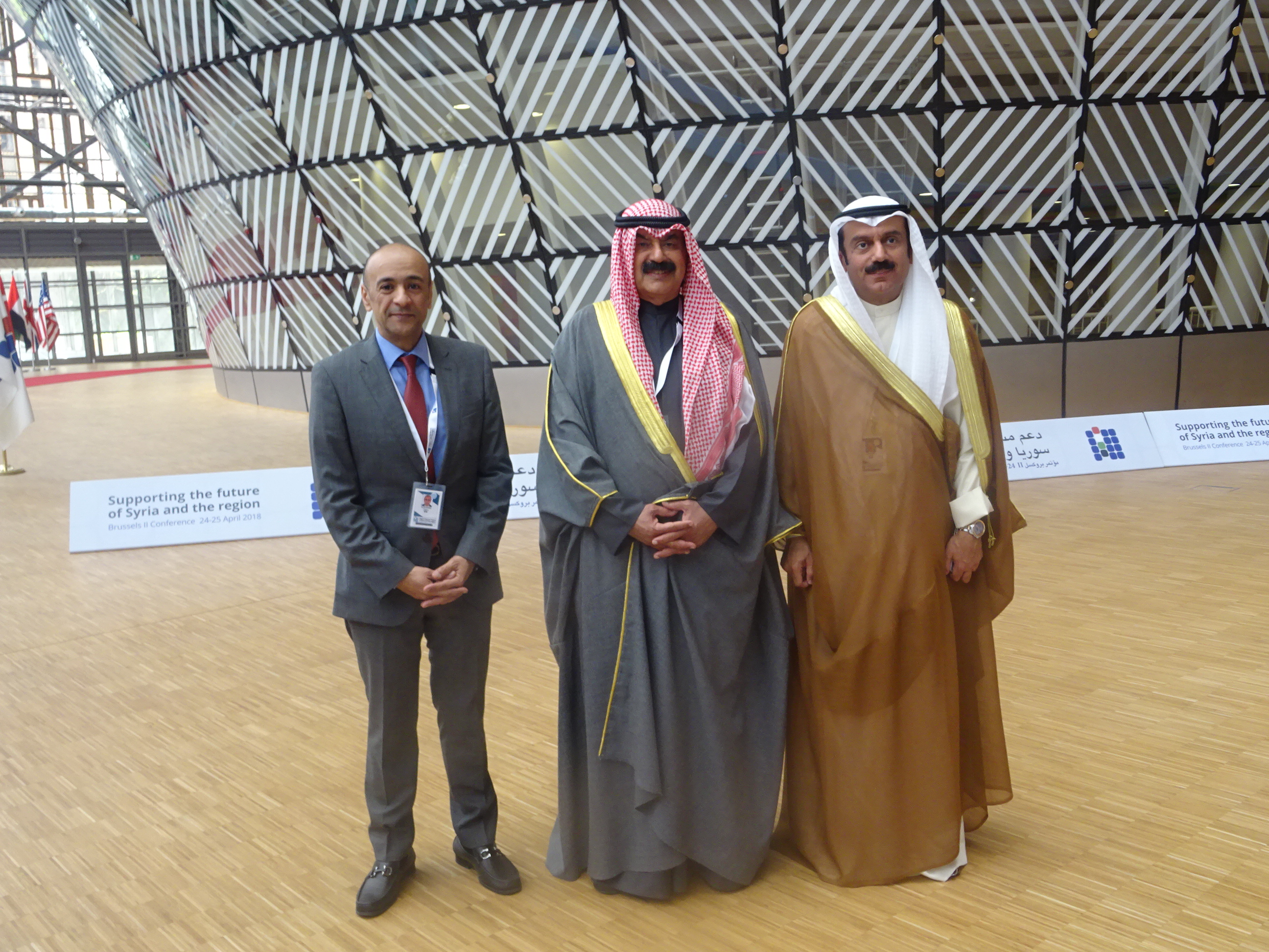 نائب وزير الخارجية الكويتي خالد الجار الله عقب مشاركته في مؤتمر بروكسل الثاني حول مستقبل سوريا والمنطقة