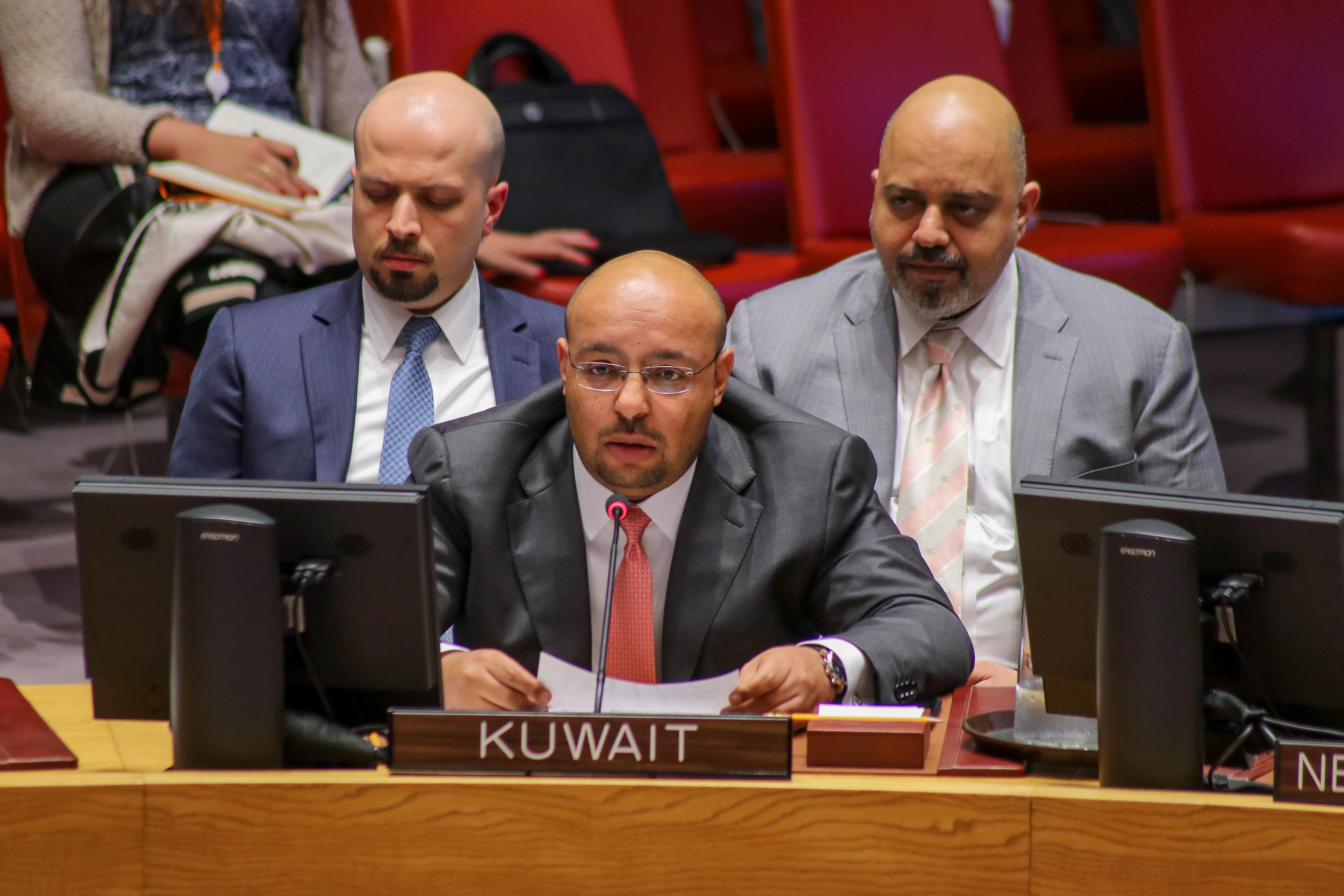 Acting charge d'affairs of the Kuwaiti permanent mission to the UN headquarters in New York, advisor Talal Al-Fassam 