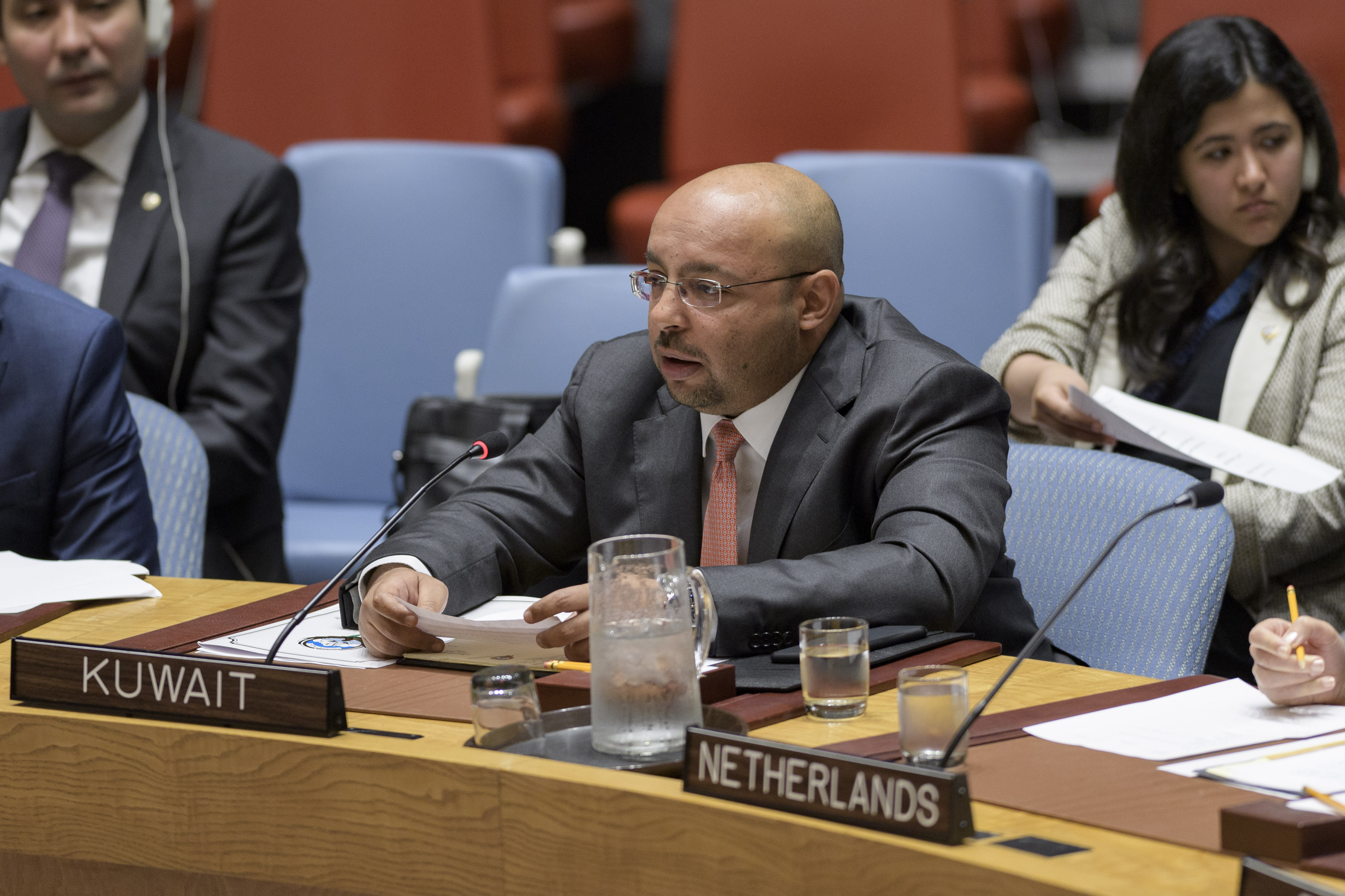 Talal Al-Fassam, the Kuwaiti permanent mission at the United Nations' acting charge d'affaires