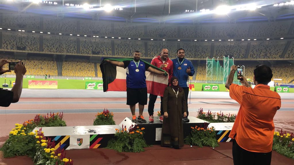 Ibrahim Al-Dhefeeri came second in shot put