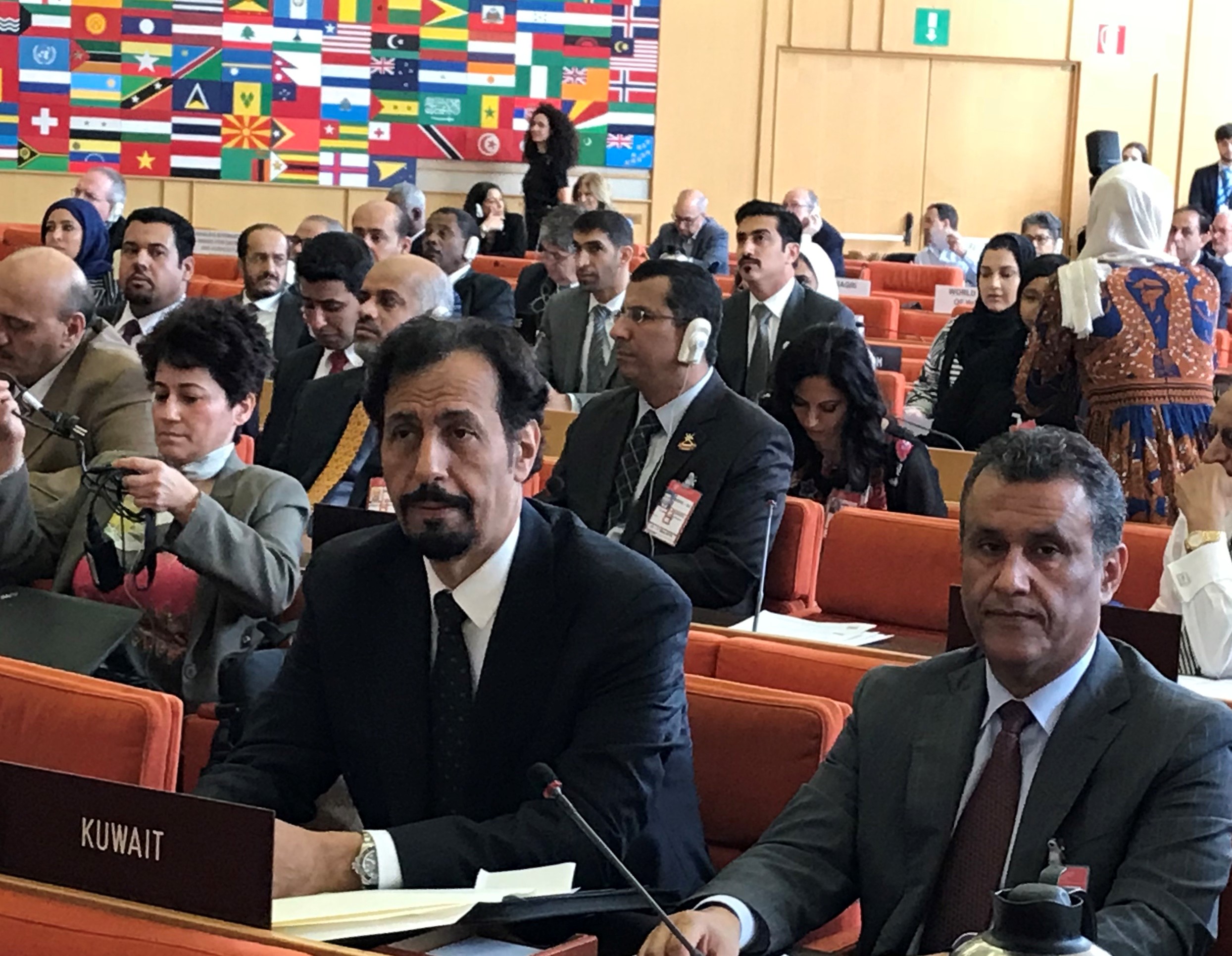 Kuwait's Ambassador to Italy Sheikh Ali Al-Khaled Al-Sabah during the 34th session of FAO Regional Conference for the (NERC)