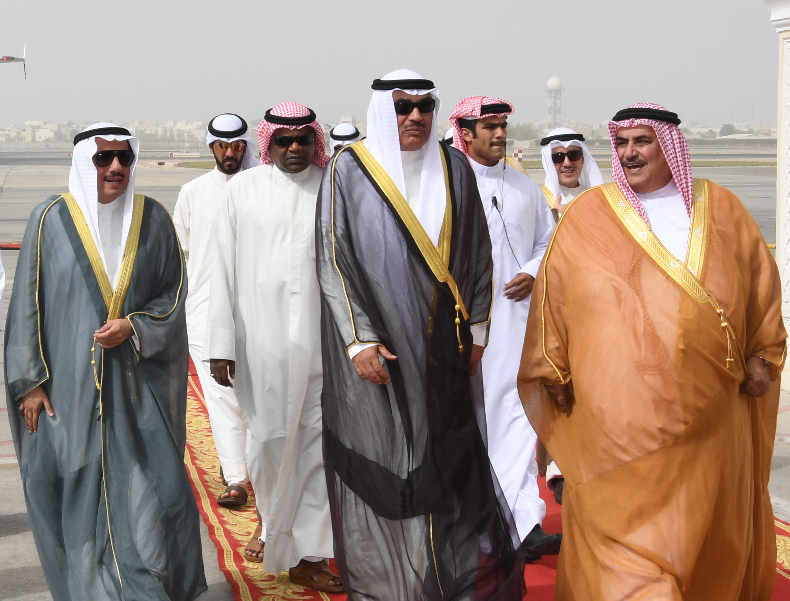 مبعوث سمو أمير البلاد الشيخ صباح الأحمد الجابر الصباح نائب رئيس مجلس الوزراء وزير الخارجية الشيخ صباح الخالد الحمد الصباح يصل الى مملكة البحرين
