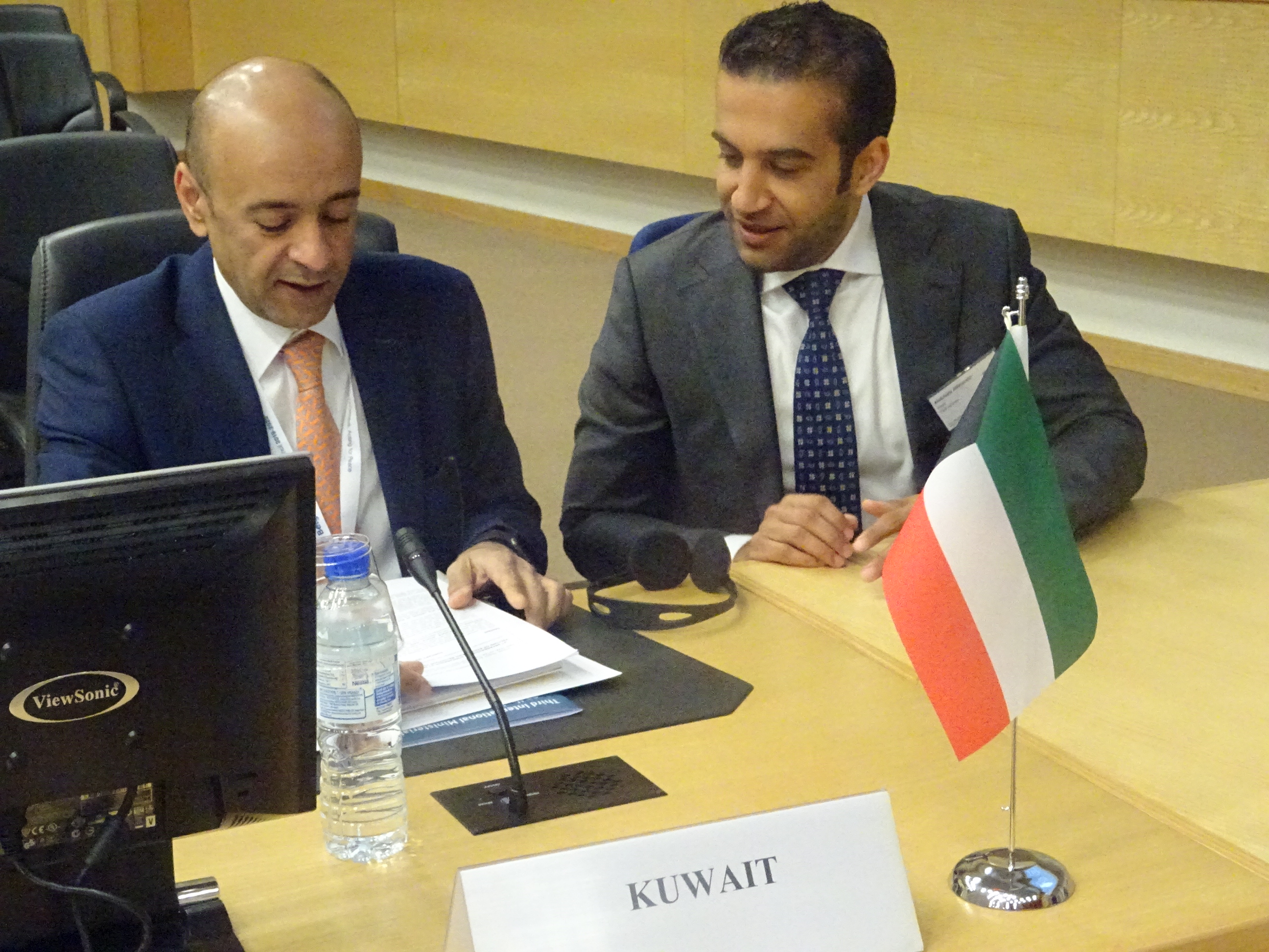 Kuwait ambassador Jasem Al Budaiwi  at the Third International Conference on the victims of ethnic and religious violence in the Middle East in Brussels
