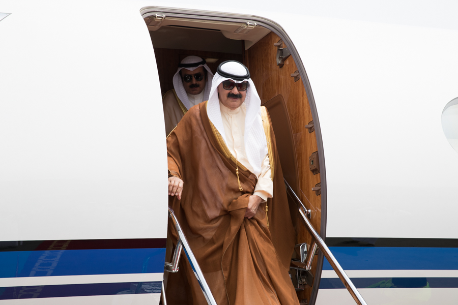 Envoy of His Highness the Amir Sheikh Sabah Al-Ahmad Al-Jaber Al-Sabah, Deputy Foreign Minister Khaled Al-Jarallah, arrives to Doha