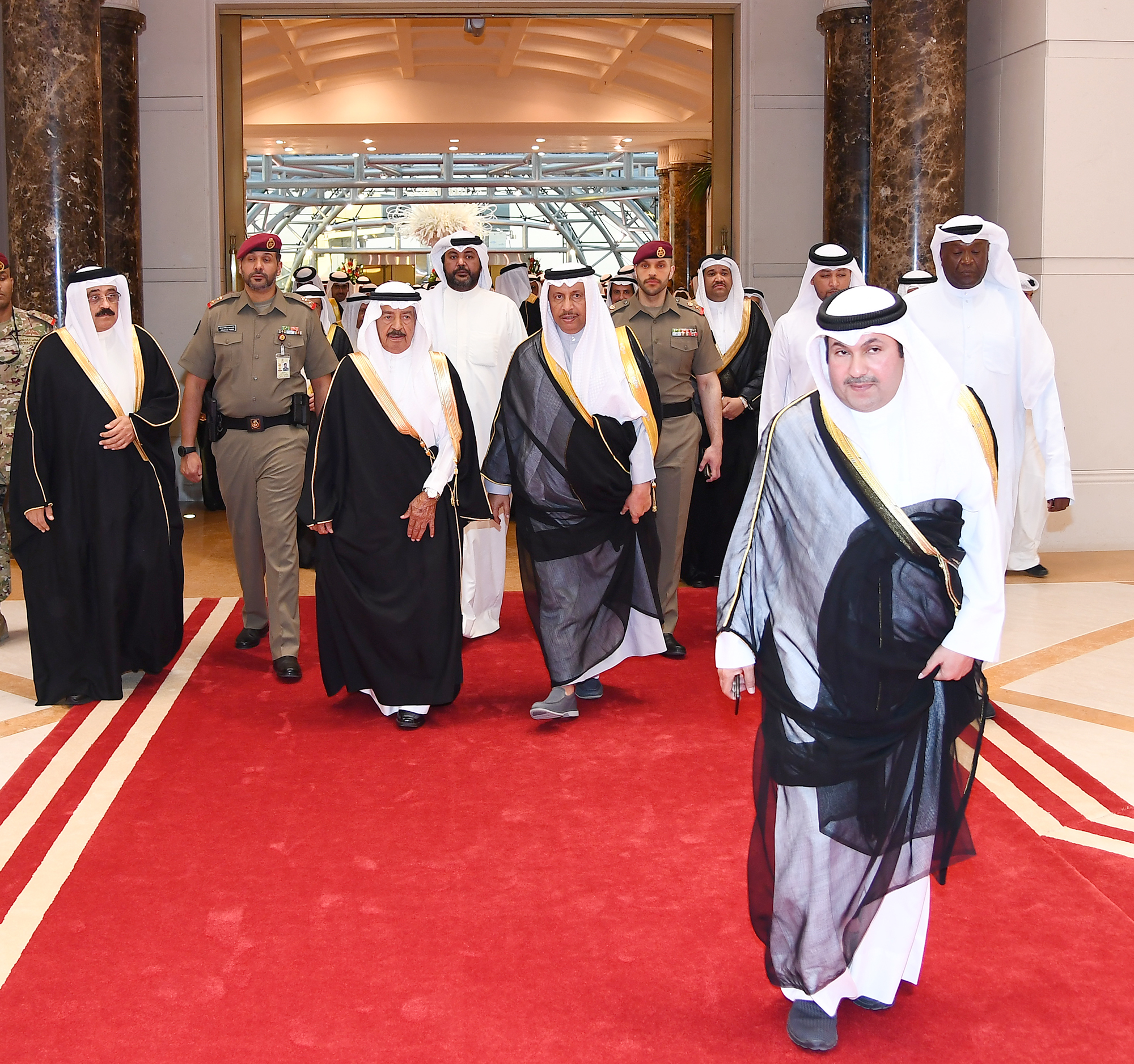 His Highness the Prime Minister Sheikh Jaber Al-Mubarak Al-Hamad Al-Sabah receives Bahrain's Prime Minister Prince Khalifa bin Salman Al Khalifa