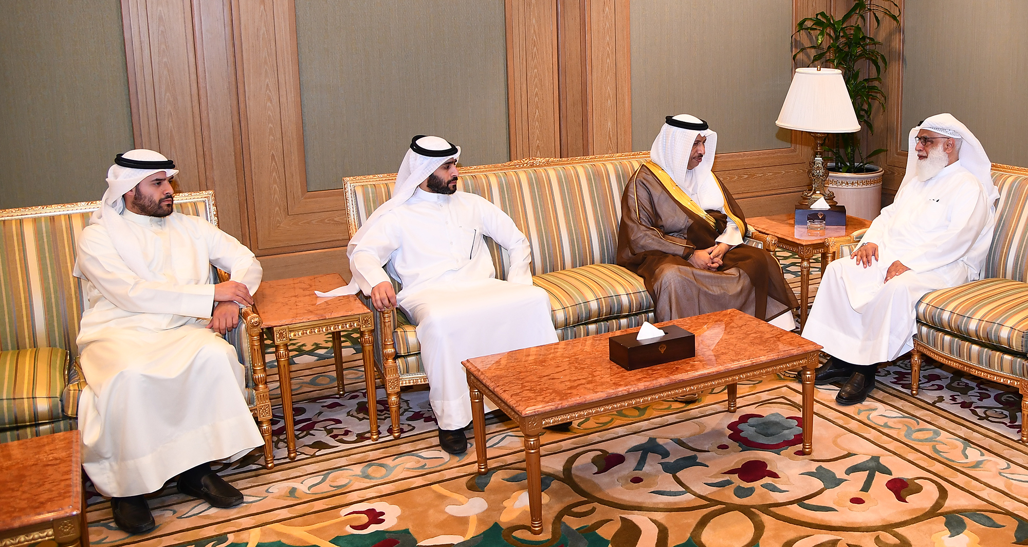 His Highness the Prime Minister Sheikh Jaber Al-Mubarak Al-Hamad Al-Sabah met Saud Faisal Al-Musallam's family