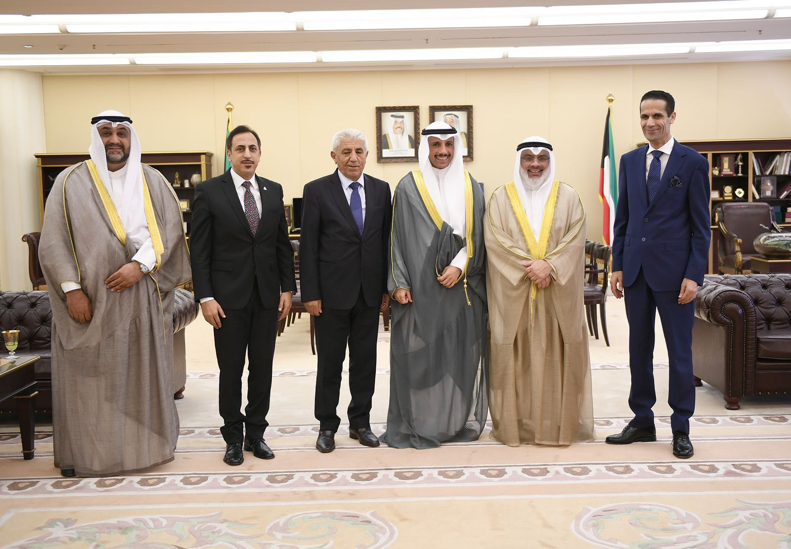 Kuwait's National Assembly Speaker Marzouq Al-Ghanim meets Deputy Chairman of the State Audit Bureau Adel Al-Sarawi, Lebanese Court of Audit Ahmad Hamdan and the head of the Audit Chamber Abdulridha Nasser
