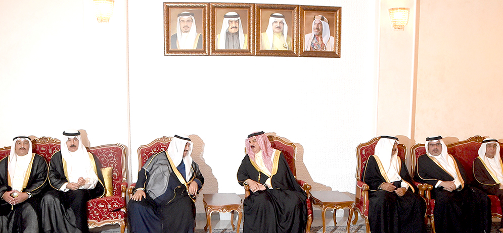 H.H Sheikh Nasser Al-Mohammad Al-Ahmad Al-Sabah, Representative of H.H the Amir Sheikh Sabah Al-Ahmad Al-Jaber Al-Sabah, offeres condolences to King of Bahrain