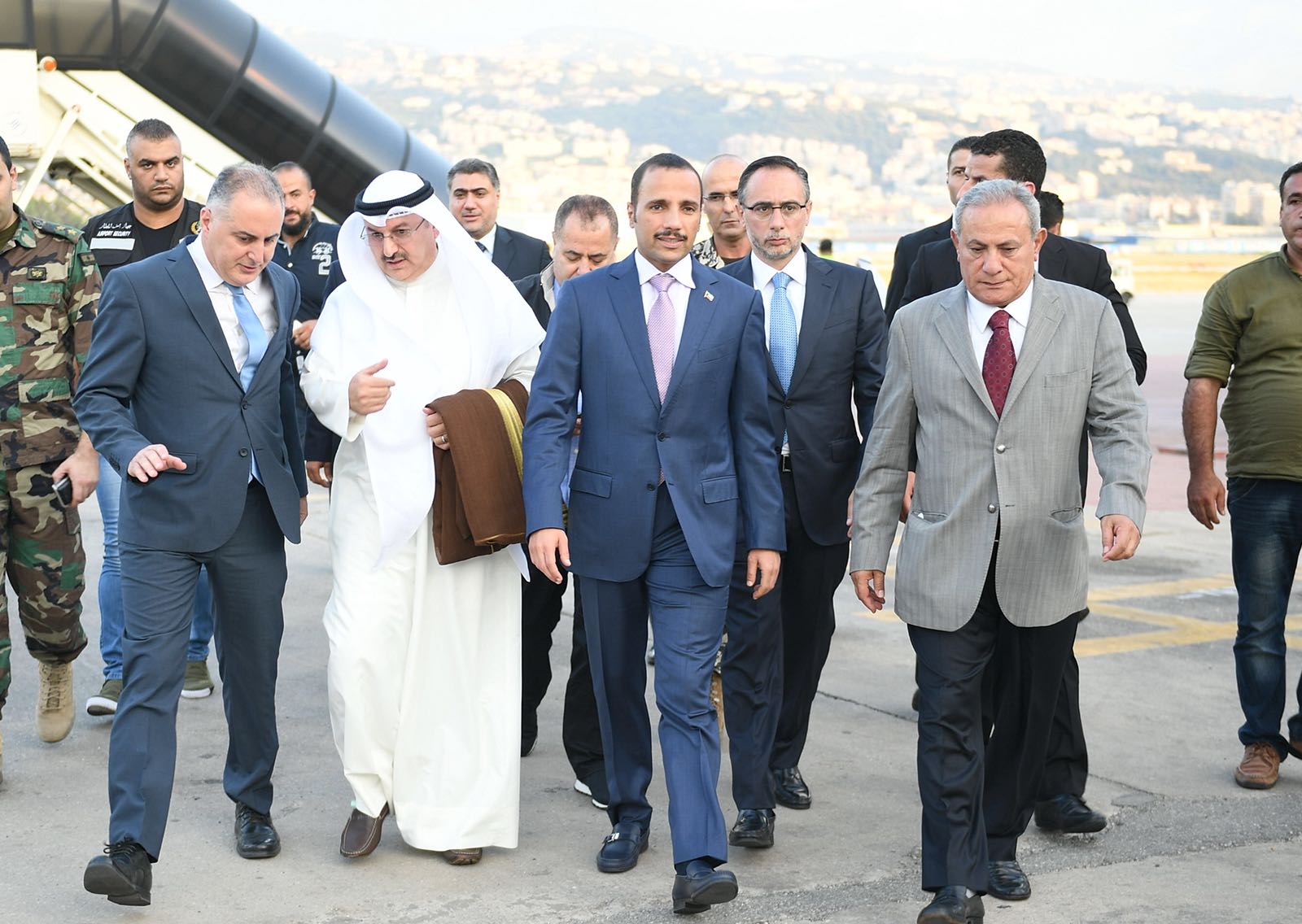 Kuwaiti National Assembly Speaker Marzouq Al-Ghanim arrived in Beirut to attend the 26th edition of the Arab Economic Forum