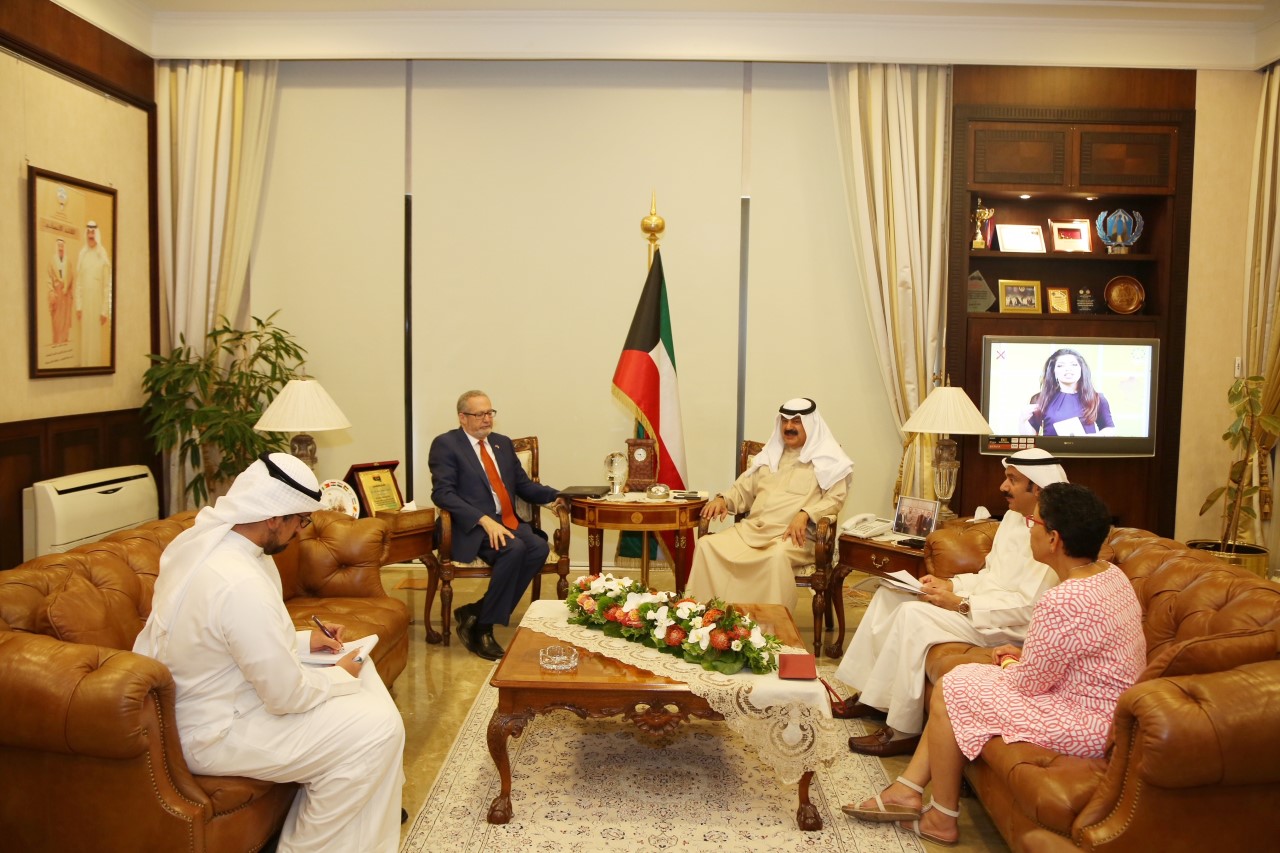 Deputy Foreign Minister Khaled Al-Jarallah meets with US Ambassador to Kuwait Lawrence Silverman