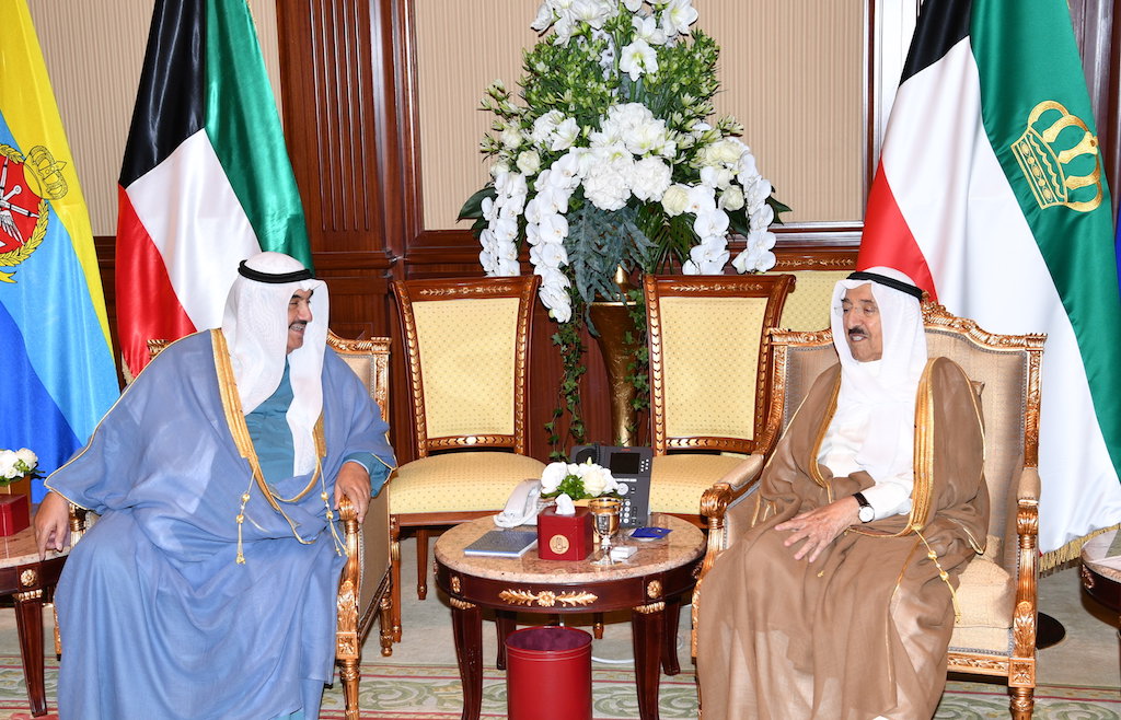 His Highness the Amir Sheikh Sabah Al-Ahmad Al-Jaber Al-Sabah received His Highness Sheikh Nasser Al-Mohammad Al-Ahmad Al-Sabah