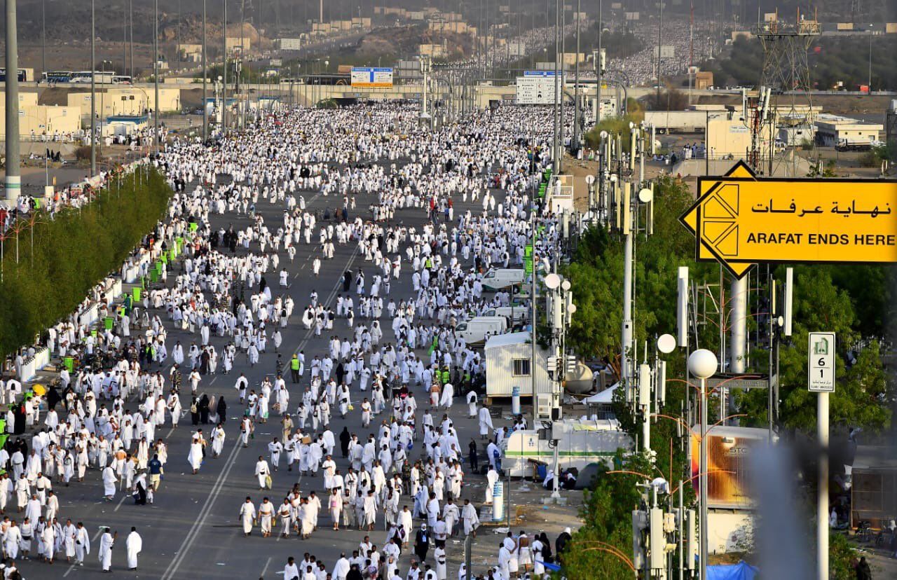 Pilgrims headed to Mount Arafah in Makkah to perform Hajj's most important and grandest rite