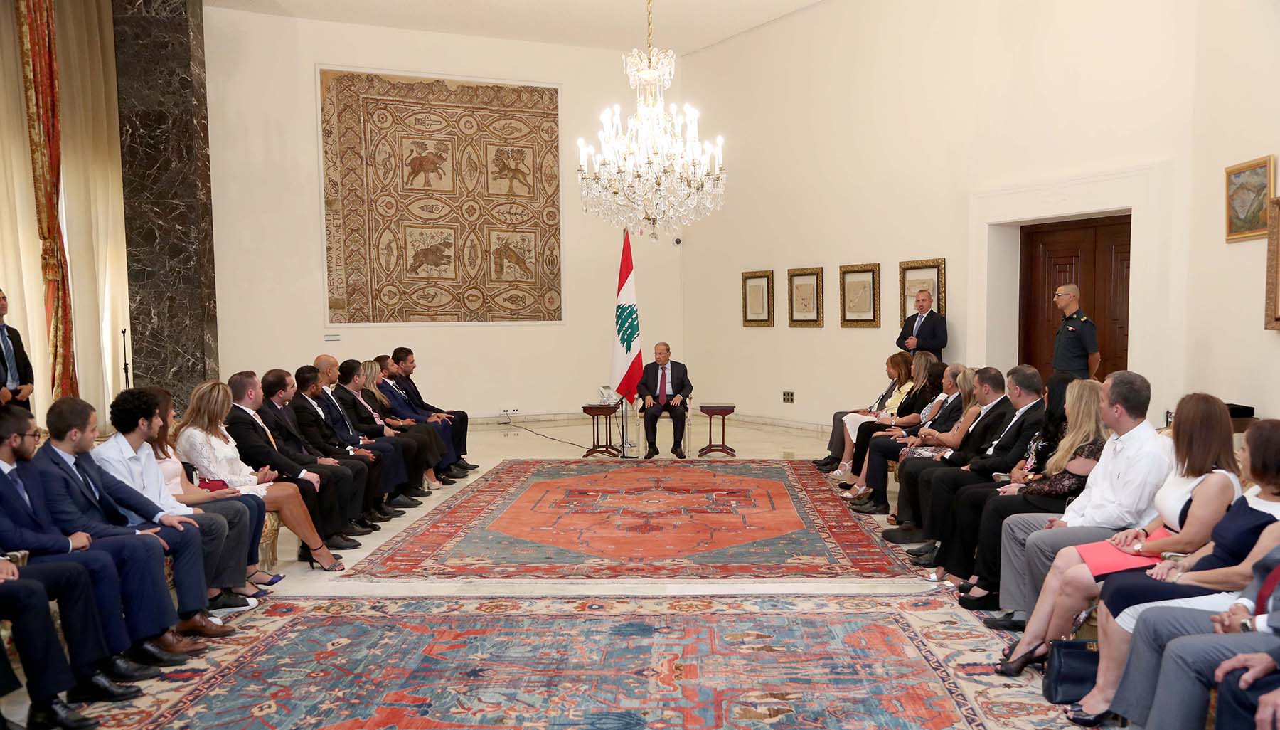 Lebanese President Michel Aoun meets with nationals residing in the Arabian Gulf states