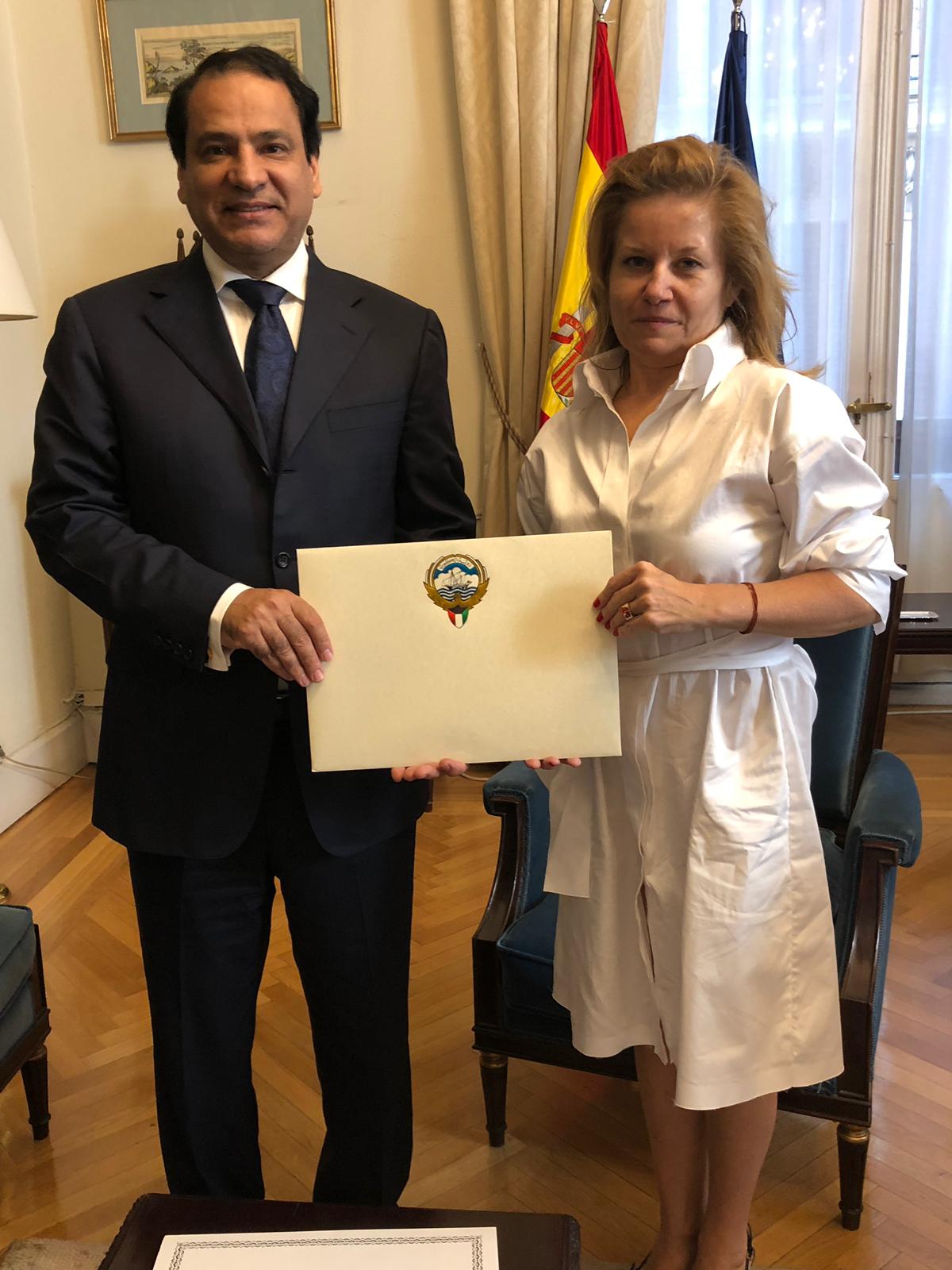 Kuwaiti Ambassador to Spain Ayada Al-Saeedi presented his credentials as an Ambassador Extraordinary