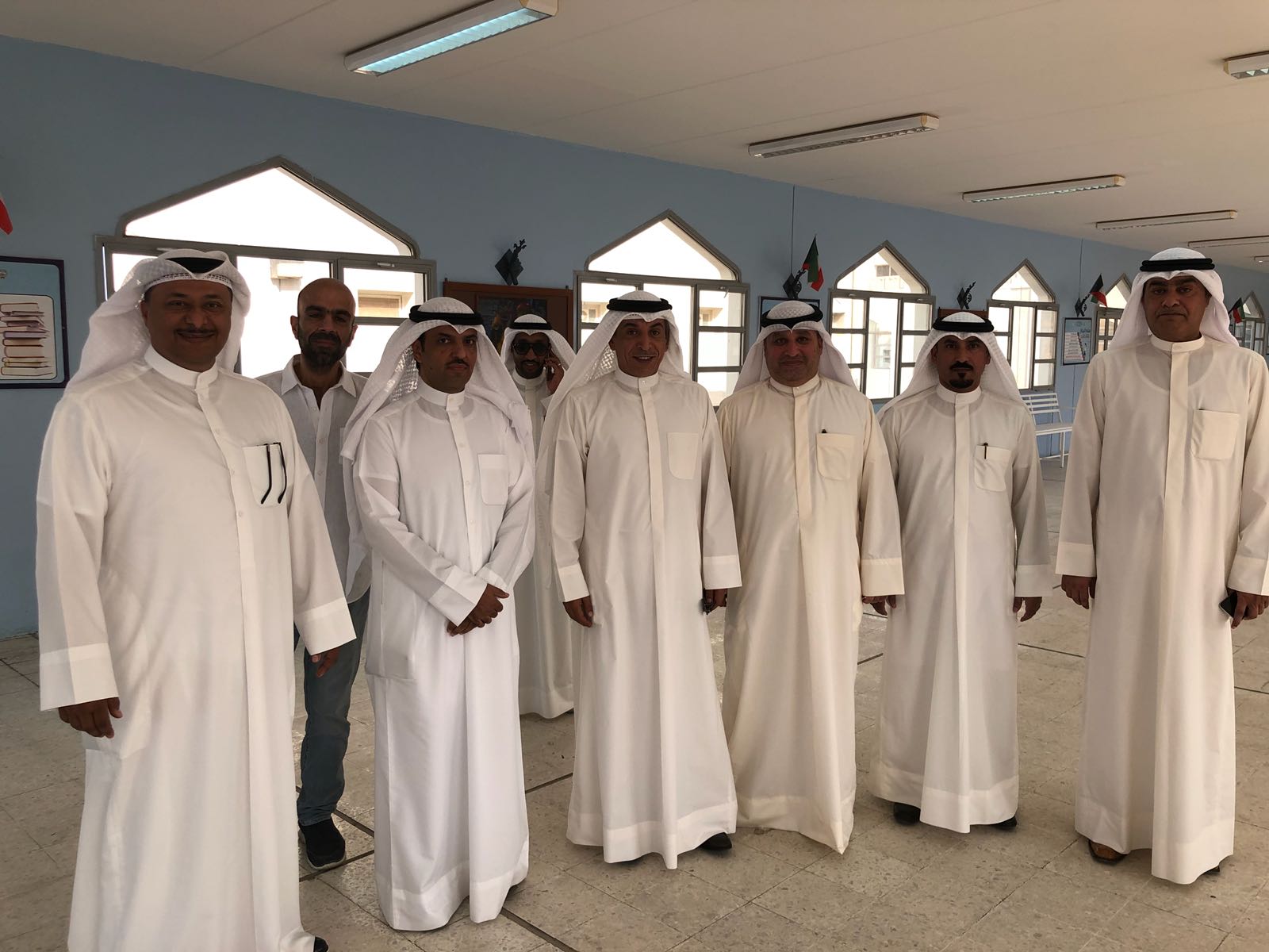 Kuwait's Minister of Education and Higher Education Dr. Hamid Al-Azmi an inspection tour between a number of public education schools