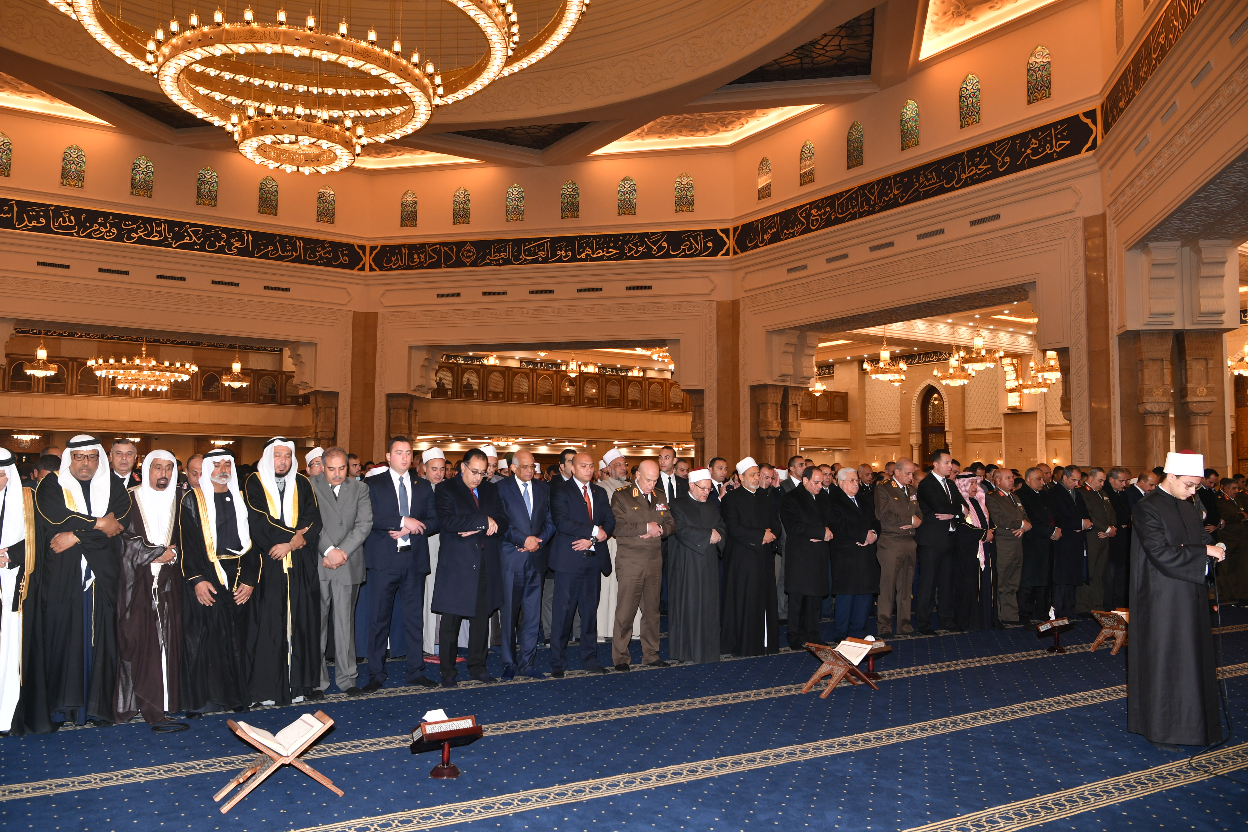 Representative of His Highness the Amir of Kuwait Sheikh Sabah Al-Ahmad Al-Jaber Al-Sabah, Amiri Diwan Advisor Abdullah Al-Maatouq attends inaugurates of the Al-Fattah Al-Alim Mosque