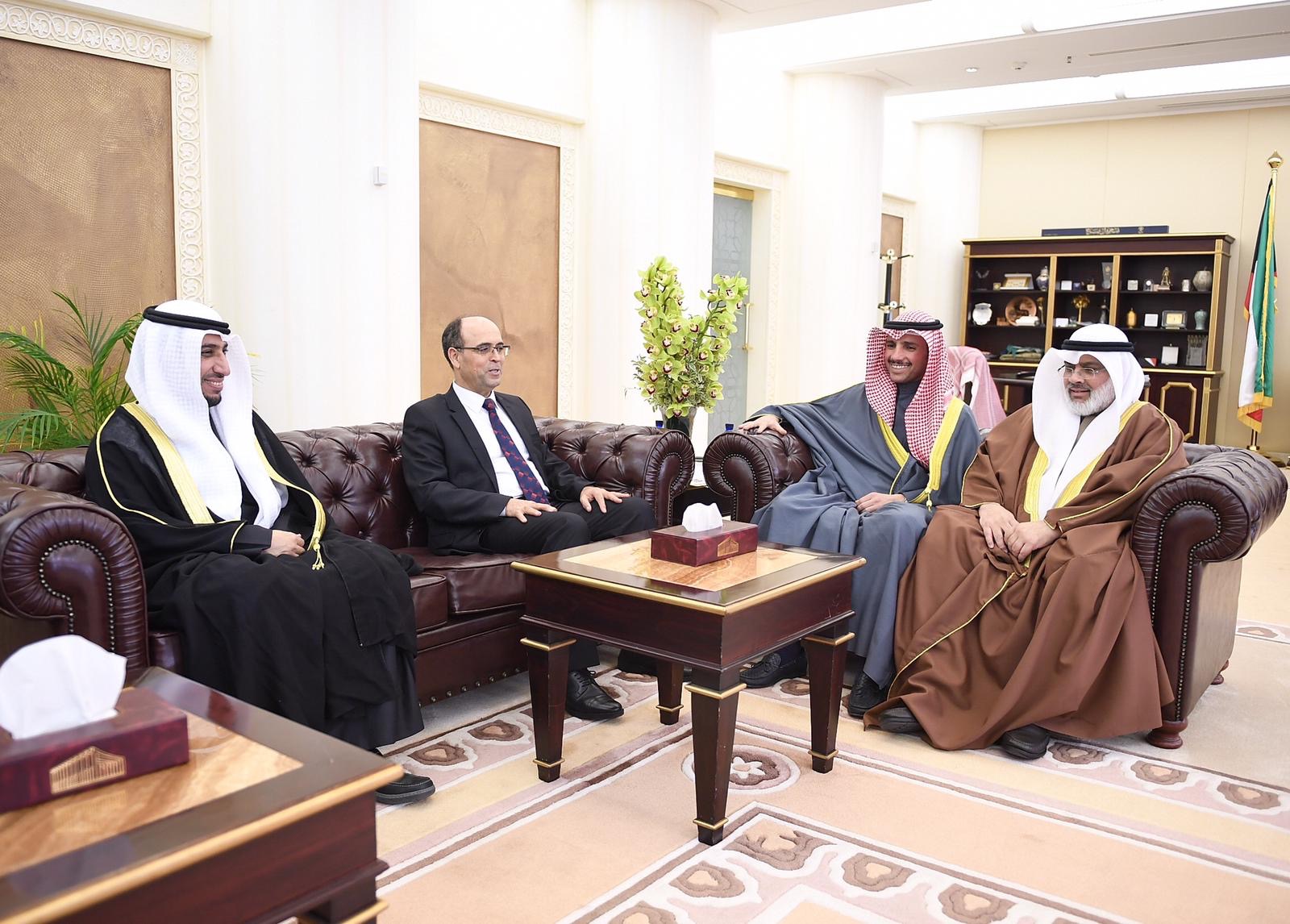 National Assembly Speaker Marzouq Al-Ghanim  receives Tunisian Director of Court of Auditors