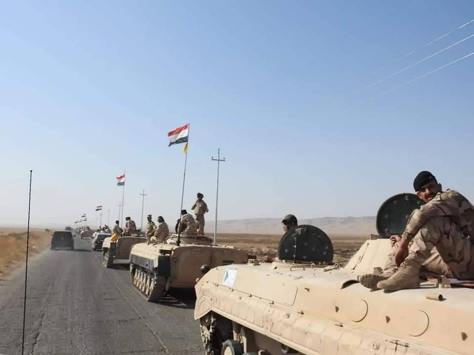 قطع عسكرية للجيش العراقي تتوجه نحو الحدود السورية